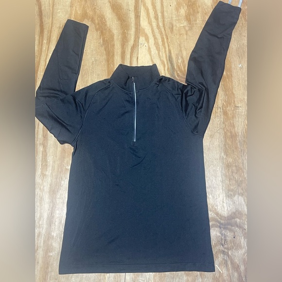 Lululemon Surge Half Zip Top men m black @B4 - Picture 2 of 6